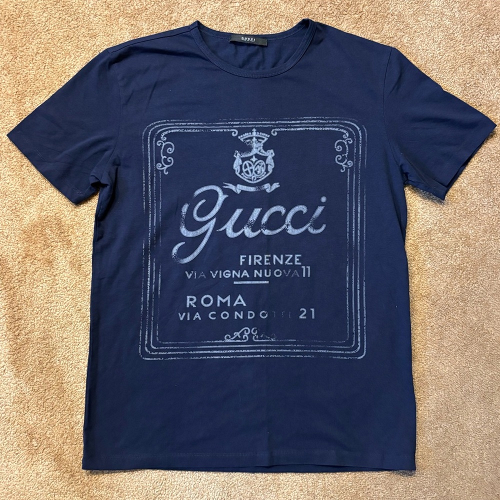 Gucci Semi-Vintage Navy T-shirt